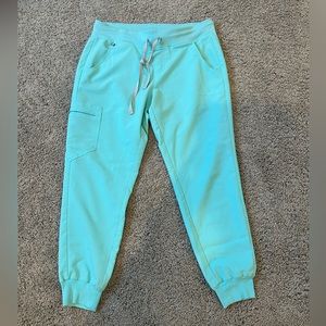 Figs turquoise Zamora jogger scrub pants